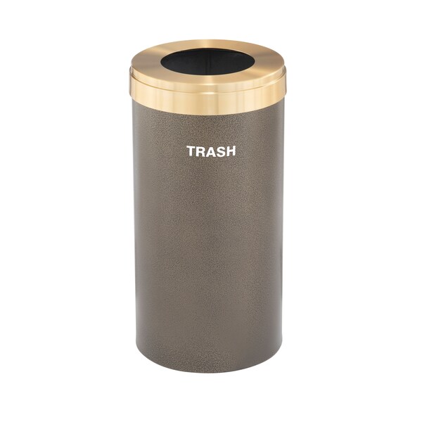 Glaro 16 gal Trash Can, Bronze Vein/Satin Brass - W-1532BV-BE-W5