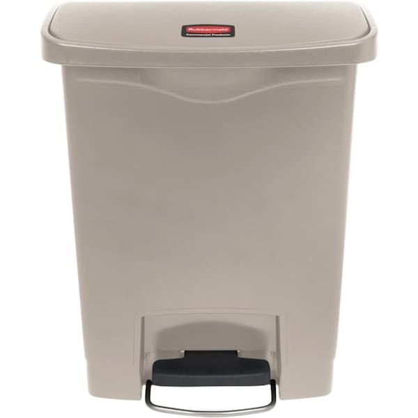 Rubbermaid Commercial 8 gal Rectangular 8G Slim Jim Front Step Container, Beige, Plastic; Resin - RCP1883456