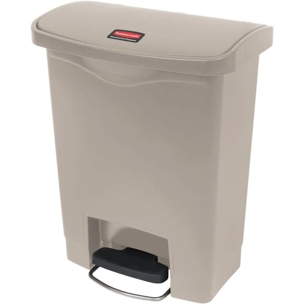 Rubbermaid Commercial 8 gal Rectangular 8G Slim Jim Front Step Container, Beige, Plastic; Resin - RCP1883456