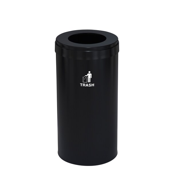 Glaro 16 gal Trash Can, Satin Black - W-1532BK-BK-W3