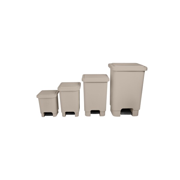 Lar Plastics Step-On Trash Can, 13 Gal, Beige (BJ) - ST.13 BG