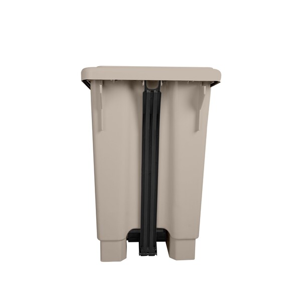 Lar Plastics Step-On Trash Can, 13 Gal, Beige (BJ) - ST.13 BG