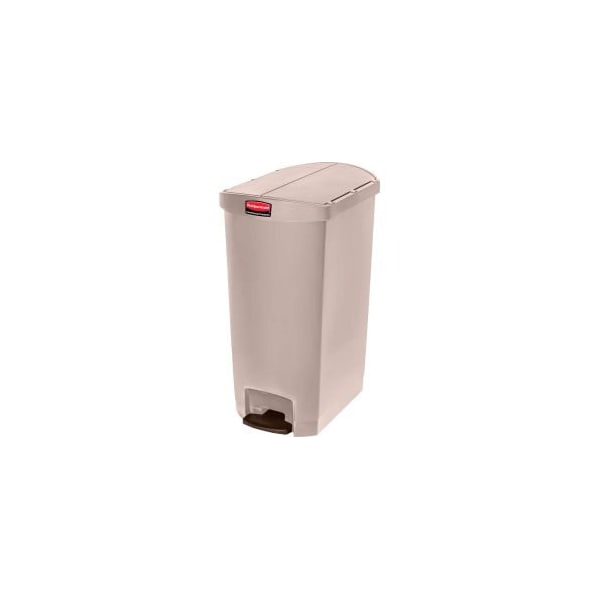 Rubbermaid Commercial Rubbermaid Slim Jim 1883551 Plastic Step On Container, End Step 18 Gallon - Beige - 1883551