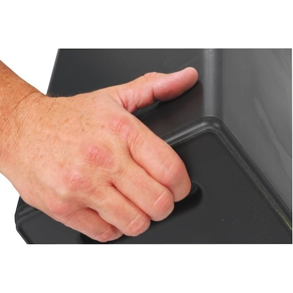 Continental Commercial Products Trash Receptacle, 23 gal Capacity, Plastic, Black - 8322BK