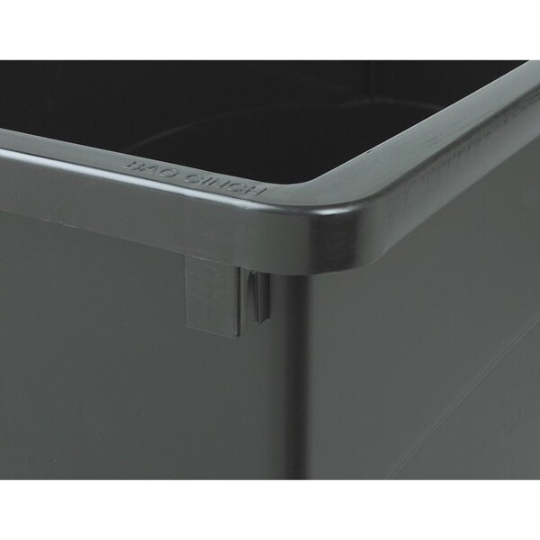 Continental Commercial Products Trash Receptacle, 23 gal Capacity, Plastic, Black - 8322BK