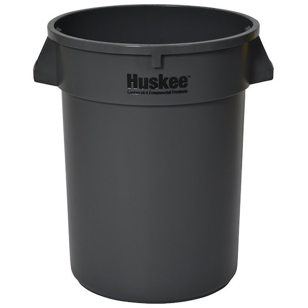 Continental Commercial Products Trash Receptacle, 32 gal Capacity, Plastic, Gray - 3200GY