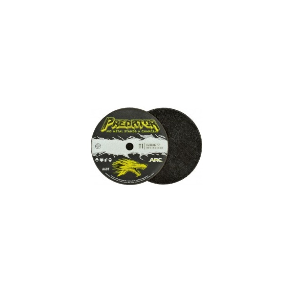 Rueda de corte recubierta recta de rendimiento, 4" x .04" x 1/4", T1, A60T - 904041405W de Arc Abrasives