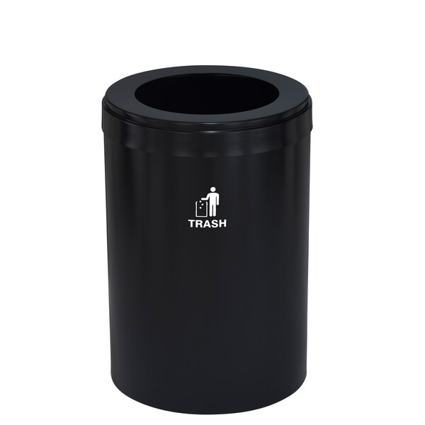 Glaro 41 gal Trash Can, Satin Black - W-2042BK-BK-W3