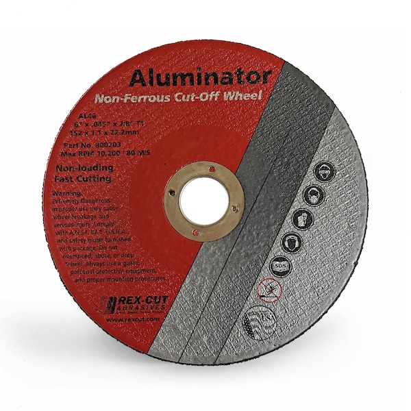 Disco de corte Rex Cut Aluminator de 6 X .045 X 7/8 T1 - 800203