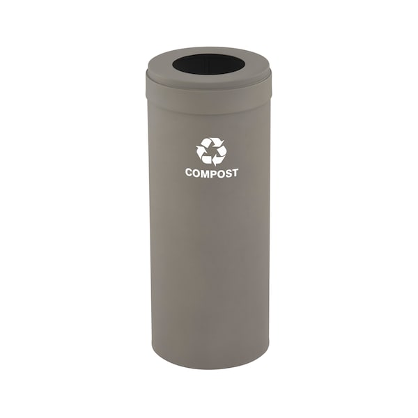 Glaro 15 gal Trash Can, Nickel - W-1242NK-NK-W6RL