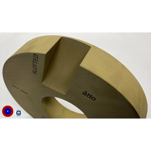 Ruedas de alimentación reguladora ranuradas de Atto Abrasives de 14" x 2-1/2" x 5" - 4W350-065-ATS