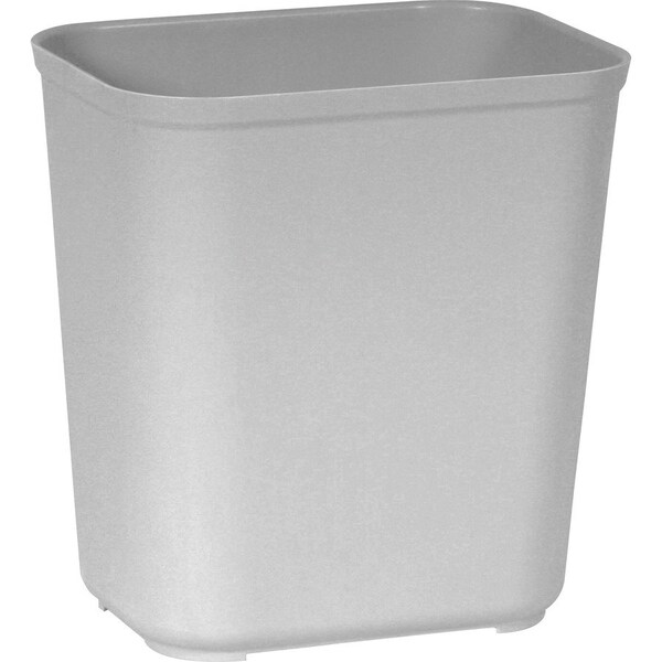 Rubbermaid Commercial 7 gal Rectangular 28 Quart Fire Resistant Wastebasket, Gray, Thermoset Polyester; Fiberglass - RCP2543GRA