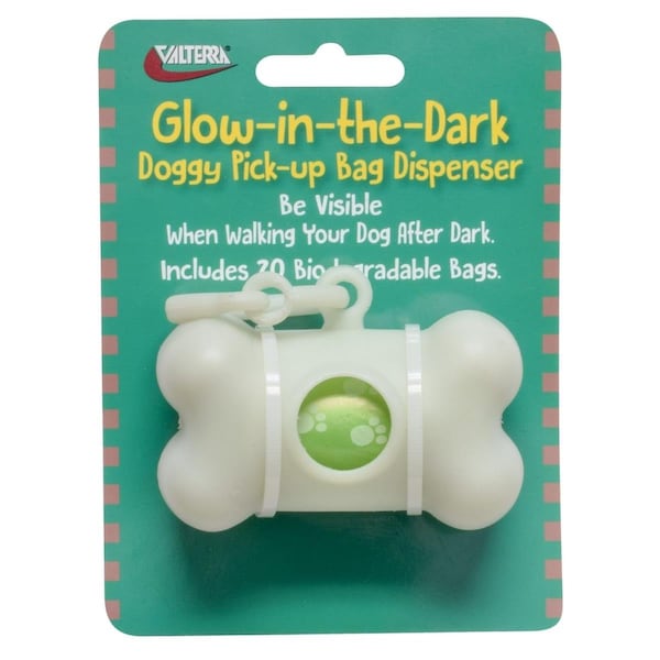 Valterra A102003VP Glow-n-Dark Doggy Pick-up Bag Dispenser with Bags - V46-A102003VP