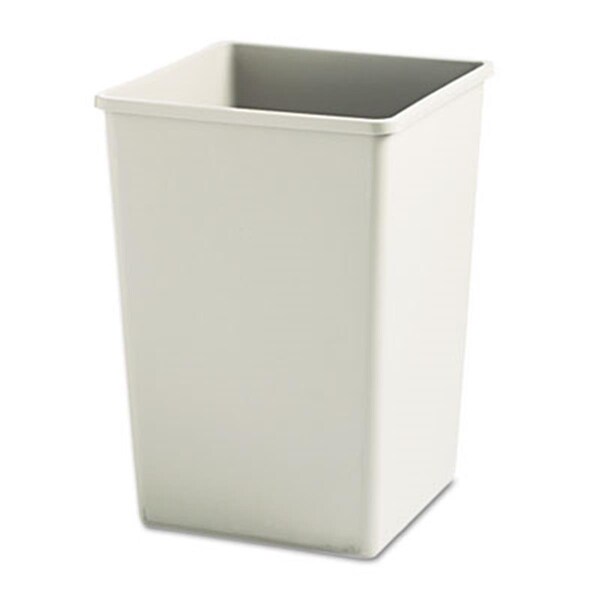 Rcp Plaza Waste Container Rigid Liner  Square  Plastic  35 gal  Beige - 395800BG