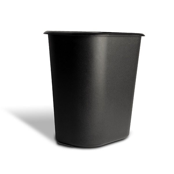 Almore Industries Waste Basket, 14Qt Black - AF07021