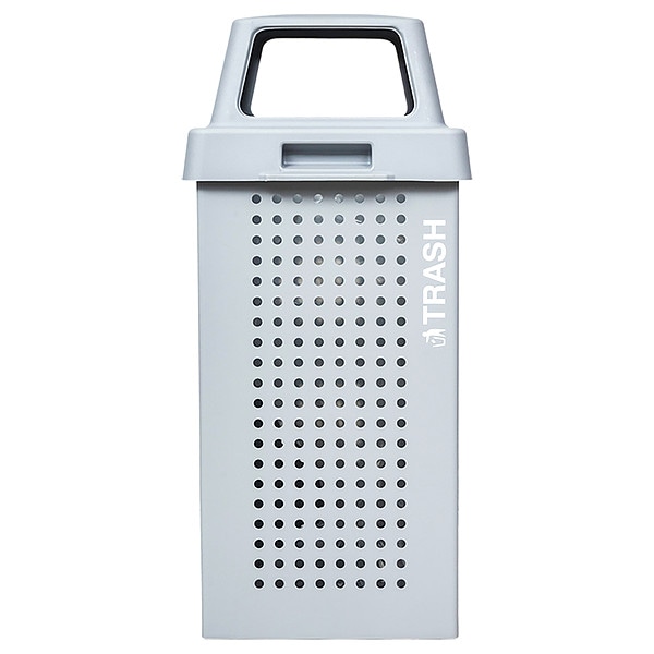 Tough Guy 36 gal Square Trash Can, Gray, 18 in Dia - 821X64