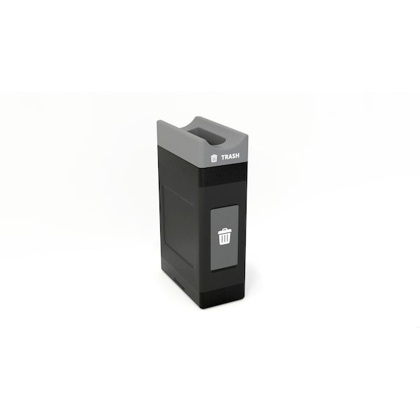 Commercial Zone Products 30 gal Narrow Waste Container, Gray, Open Top, Polyethylene - 7873N103A