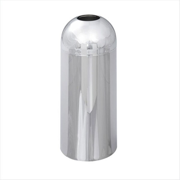 Pinpoint Reflections 15 Gallon Dome Receptacle with Open Top in Chrome - PI124585