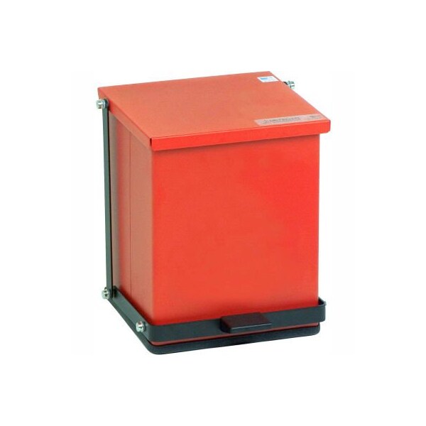 Detecto DetectoÂ Red Baked Epoxy Steel Step-On Can, 16 Quart - P-16R