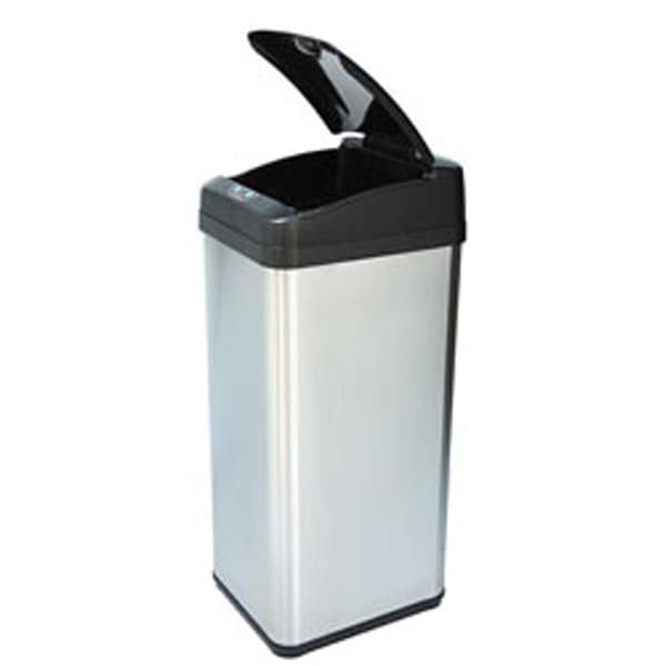 Light House Beauty 13 Gallon Square Extra-Wide Opening Touchless Trash Can Mx - LI1171