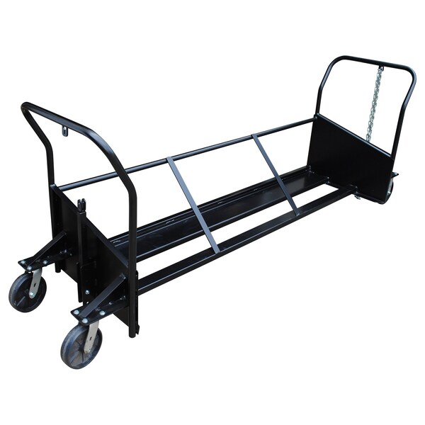 Vestil 95 Gal Trash Can, Black, Steel - TH-CART-95
