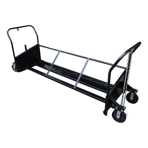 Vestil 95 Gal Trash Can, Black, Steel - TH-CART-95