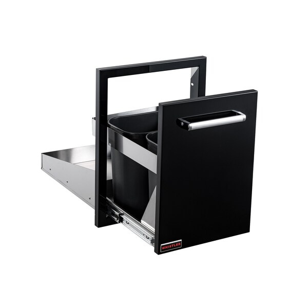 Whistler Black Stainless Steel Trash Can - CBATC-B