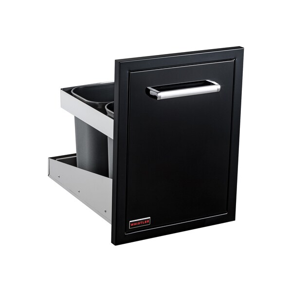 Whistler Black Stainless Steel Trash Can - CBATC-B