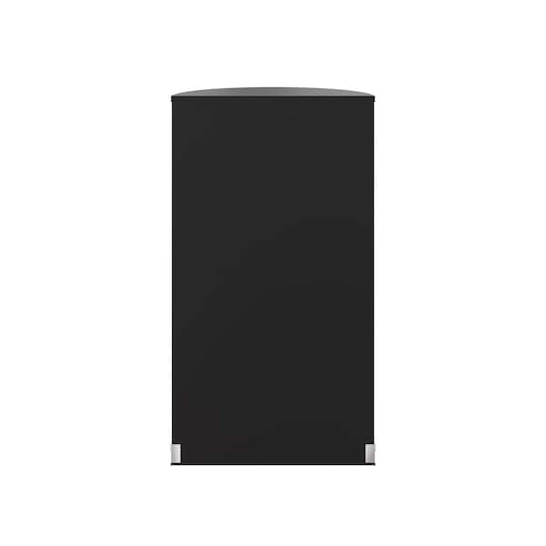 Suncast Commercial METAL HALF ROUND 9 GALLON TRASH CAN - MTCRES901BK