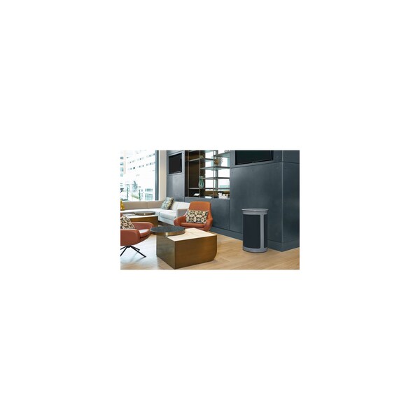 Rubbermaid Commercial 23 gal Round Trash Can, Gray, 20 9/16 in Dia, Metal - 2172849