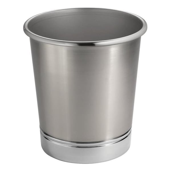 Nusteel NuSteel PURE8H Pure Ceramic with Metal Chrome Trim Wastebasket - PURE8H