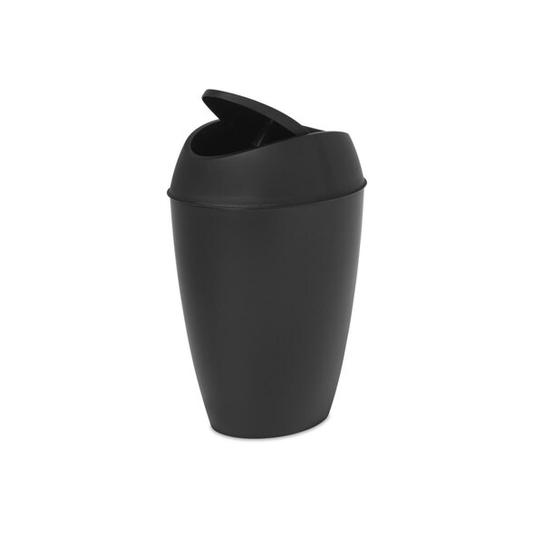 Vortex 2.2 gal Twirla Trash Can with Swing-top Lid - Black - VO2611120