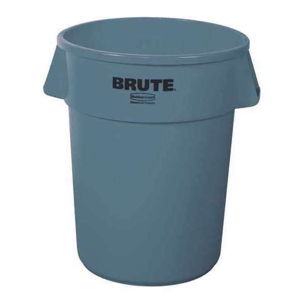 Rubbermaid Commercial 32 gal Brute Container, 32 gal., Gray, Gray, Plastic - RUB332CGR