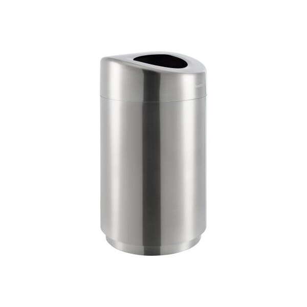 Gec Global Industrial Round Curved Open Top Trash Can 32 Gallon Satin Stainless Steel - EK9070-MT