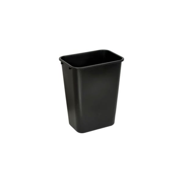 Global Equipment 41-1/4 Qt. Plastic Wastebasket - Black - 4114BK