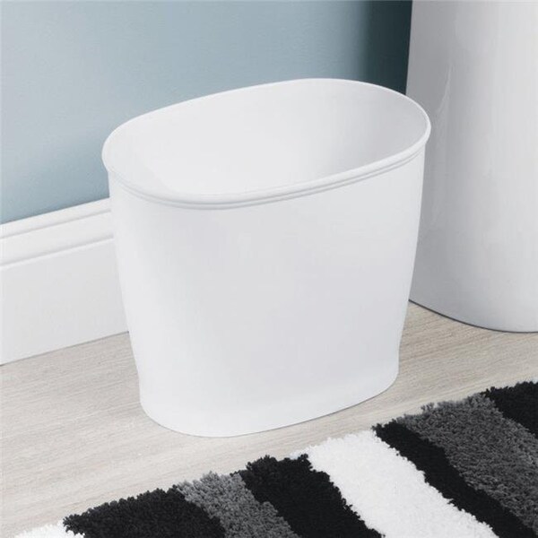 Homecare Products 10 x 8 x 12 in. Kent Oval Trash Can; White - HO150788