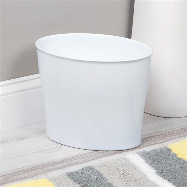 Homecare Products 10 x 6.75 x 11.5 in. Nuvo Oval Trash Can; White - HO612222