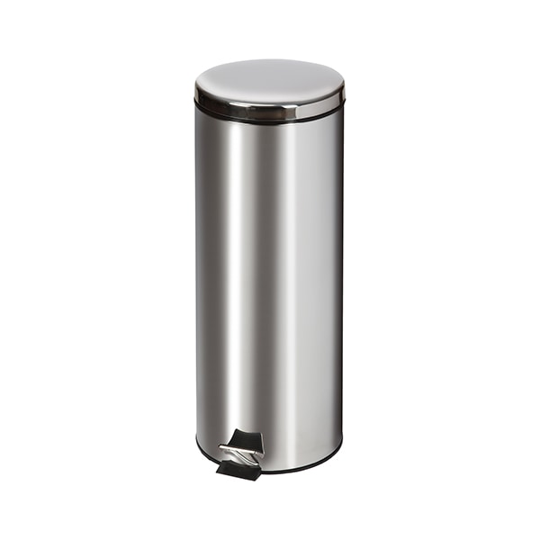 Clinton Medium Round Stainless Steel Waste Receptacle - TR-20S