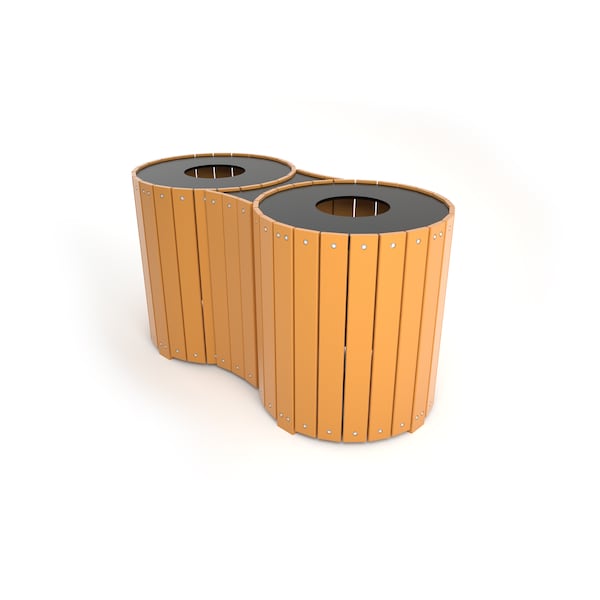 Frog Furnishings 32 gal Round Trash Can - PB 32RDBCED
