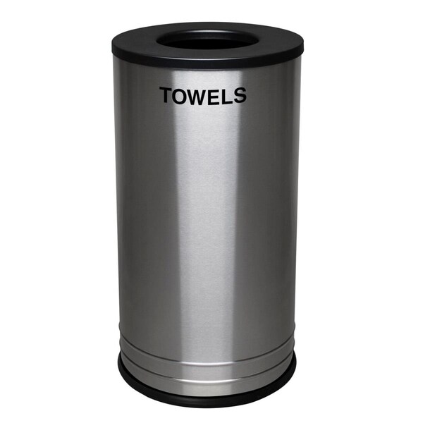 Ex-Cell Kaiser Ex-Cell Kaiser SW-1528 TWL SS BLX 18 Gallon Sanitizing Wipe Companion Trash Can - SW-1528 TWL SS BLX