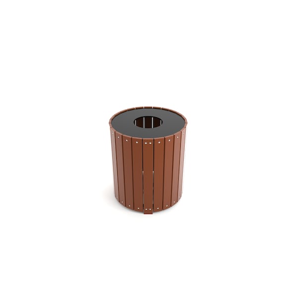 Frog Furnishings 32 gal Round Trash Can - PB 32RBRO