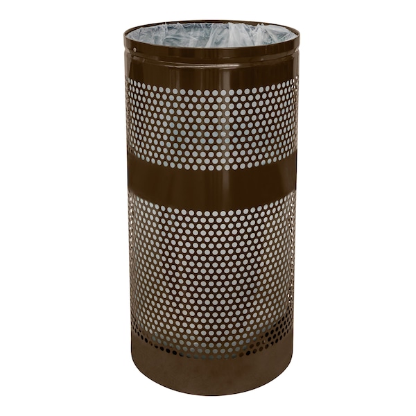 Ex-Cell Kaiser 34-Gal. Receptacle - Steel, Coffee Gloss - WR-34R COFFEE