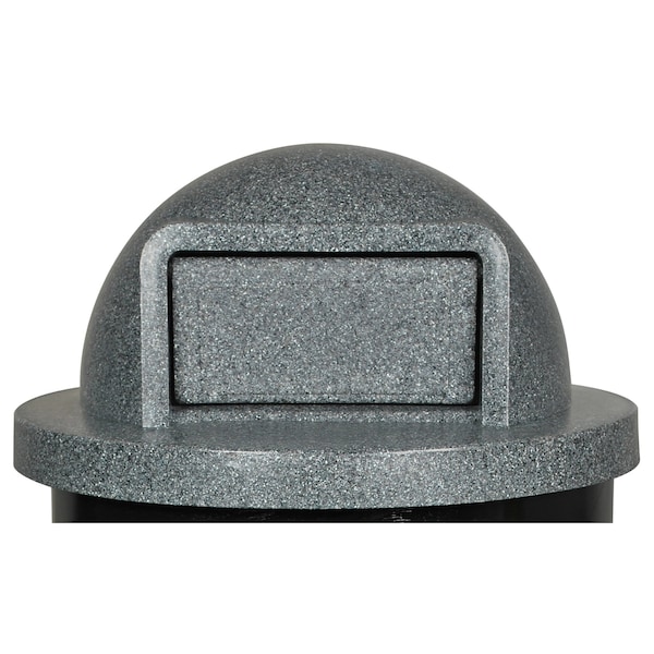 Ex-Cell Kaiser Replacement Dome Top W/Push Door - Plastic, Granite - WR-55 LID TDM GR PL