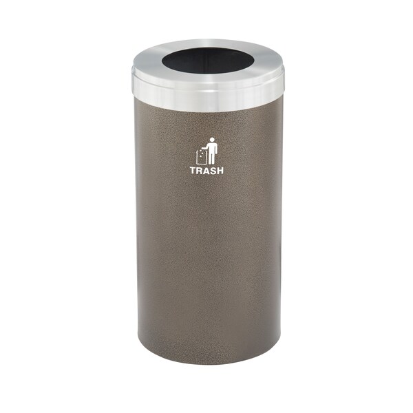 Glaro 23 gal Trash Can, Bronze Vein/Satin Aluminum - W-1542BV-SA-W3