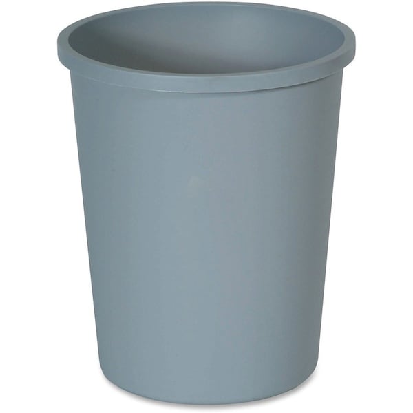 Rubbermaid Commercial 11 gal Round Untouchable 11-Gallon Waste Container, Gray, Plastic - RCP2947GRA