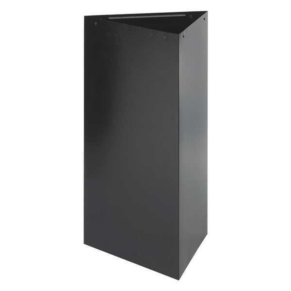 Safco 19 gal Triangular Trash Can, Black, 19-1/2" Dia, Steel - 9552BL