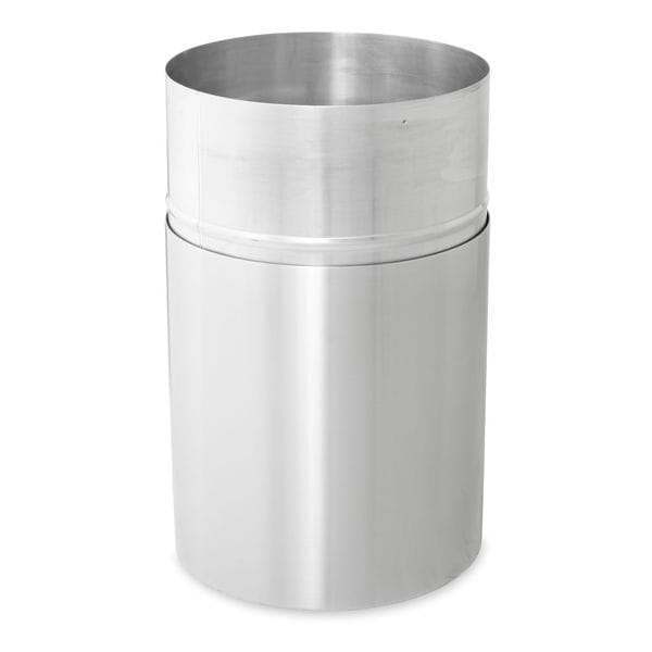 Rubbermaid Commercial 35 gal Round Trash Can, Satin Aluminum, 18 in Dia, Open Top, Aluminum - FGAOT35SA
