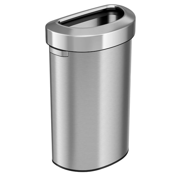 Hls Commercial 23 gal Round Trash Can, Silver, Stainless Steel - HLS23DOT