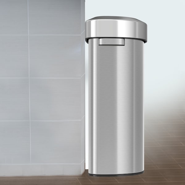 Hls Commercial 23 gal Round Trash Can, Silver, Stainless Steel - HLS23DOT