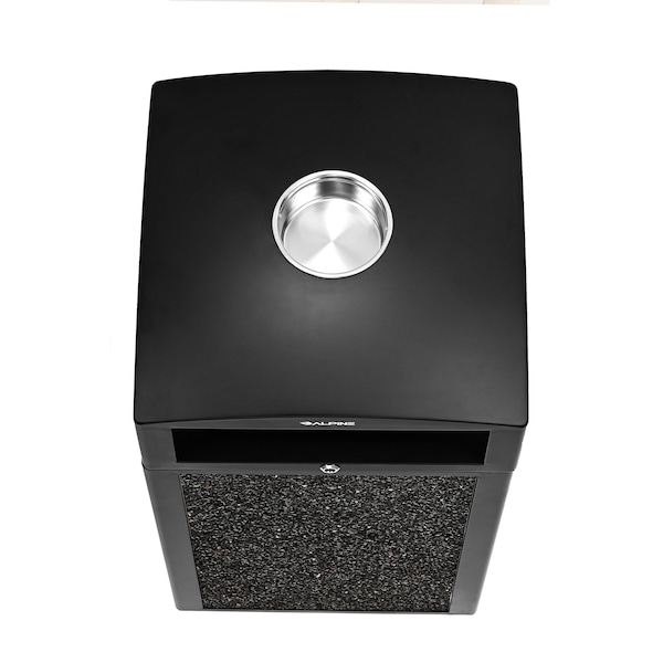 Alpine Industries 40 gal Trash Can, Gray, Rolled Plate/Stone - ALP472-40-GRYS
